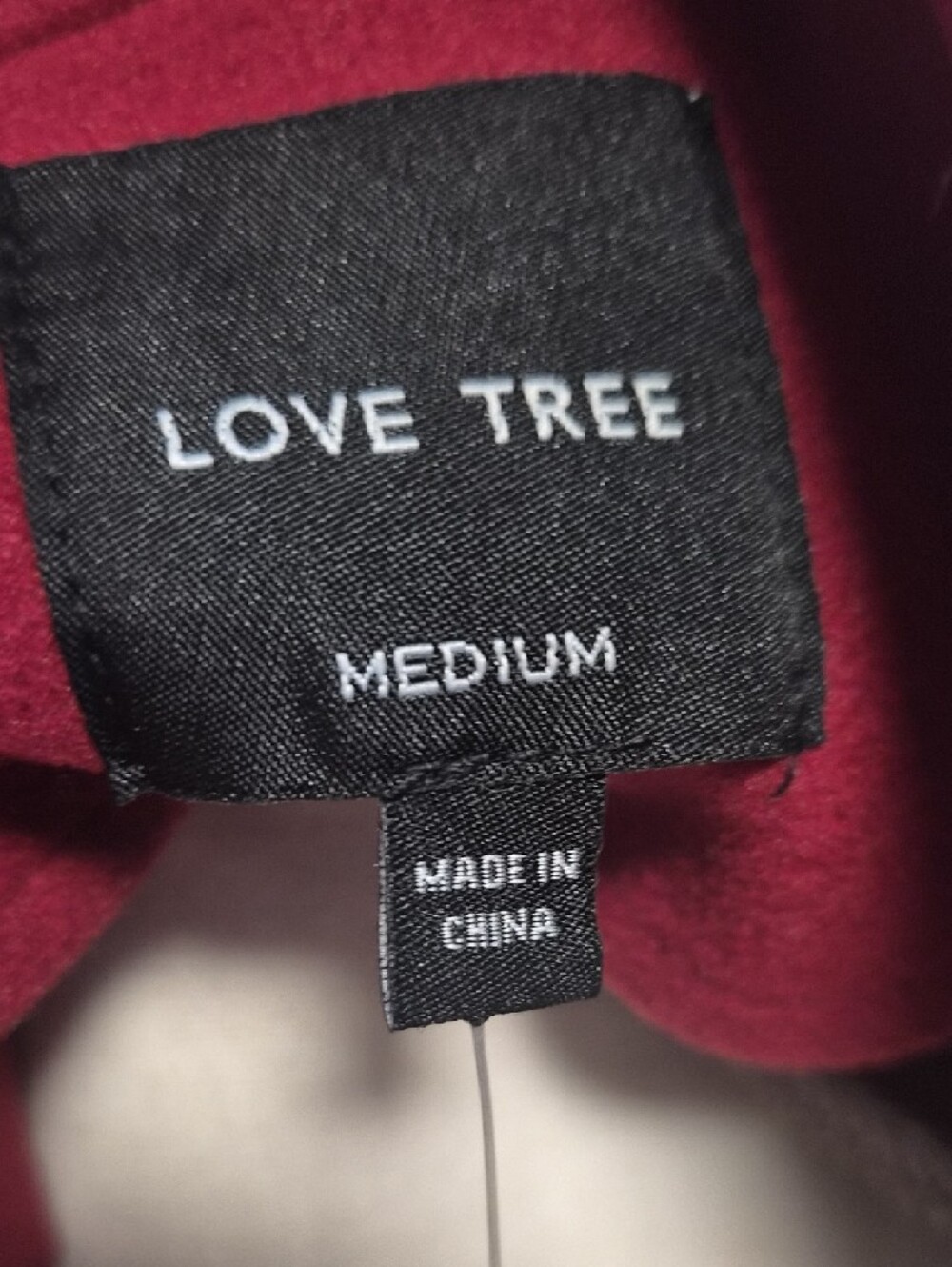 Love Tree Wine  Color Pea Coat - Picture 8 of 9